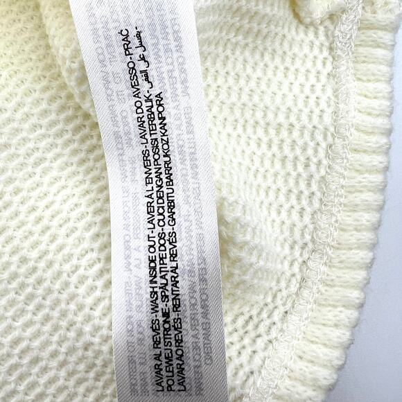 Zara Puff Cut Out Sleeve Crop Top Cream Size M NWOT - Picture 10 of 12